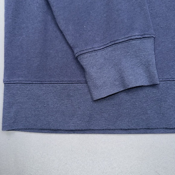 Reebok Mens Crew Neck Sweatshirt Navy Blue Logo Athletic Pullover XL - Picture 2 of 9